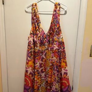 Suzi Chen for Maggy Boutique size 18w multi colored dress